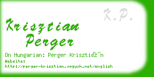 krisztian perger business card